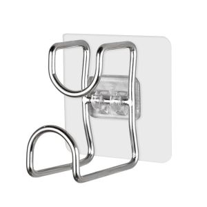 Self-Adhesive Stainless Steel Hook Detachable Washbasin Hook Kitchen Bathroom Rack Basin Storage Rack Towel Hanging Holder