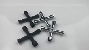 1PC 4 Trong 1 Bạc Chìa Khóa Cờ Lê Bộ Tua Vít Hợp Kim Đa Năng Bộ Dụng Cụ Điện Thang Máy Điều Khiển Tủ Van