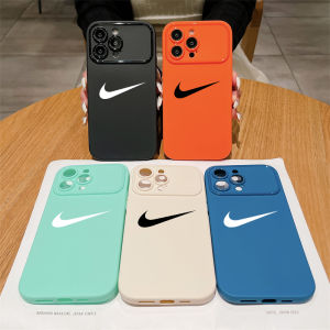 Minimalist Silicone Phone Case Full Cover Protection for iPhone 14 pro Max 13 12 XS XR Anti-Fall Trendy Brand Soft Shell