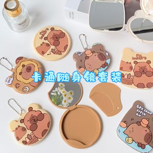 Combo Gương Lược Mini Trang Điểm Capybara Gấp Gọn LILA GUONGMK15