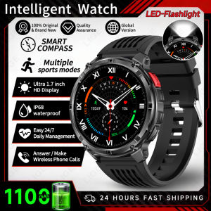 LIGE | 2026 Military Sport Tracker Smart Watch 1100mAh Large Battery IP68 Waterproof Bluetooth Call Outdoor Smartwatch Compass Men