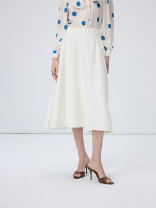 Elegant High-End Fashion Retro Umbrella Skirt A-Line Midi Skirt for Women Elegant Business Commute Style Polyester Fiber