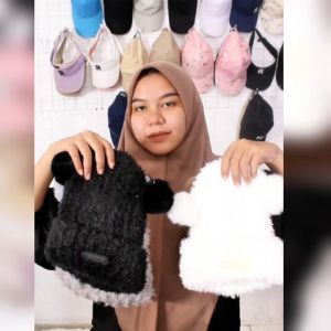 RUIMO Topi Beanie Bulu-bulu Halus Karakter - Kualitas Premium Z-1 Korea Style Premium Import