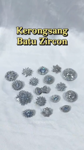 Livas Brooch Zircon Diamond 3.2cm Exclusive Kerongsang Luxury Zirconia Pin Tudung Mewah Shawl Bawal Muslimah Fashion