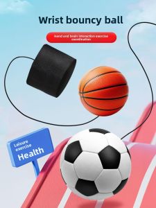 MONLEYTA | Elastic Rubber Ball Wristband With Rope For Children Boys Spring Ball Toy Hand Ring Air Purification Toys Universal Gender