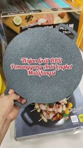 DFANCCIE Wajan Korea Konduksi Anti Lengket Griller Pan Panggang BBQ Panci Korea