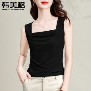 Elegant Lace Halter Vest Womens Summer New Suit Inner Wear Base Shirt Top Polyester Fiber Commute Style Regular Length