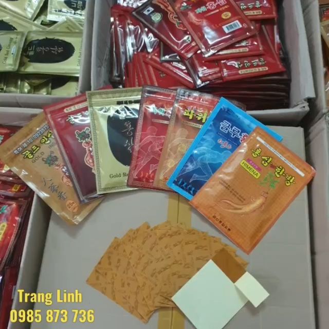 [Combo 5 gói] Cao dán hồng sâm hàn quốc 5 gói x 20 miếng - Miếng dán sâm giảm đau, chăm sóc chấn thương