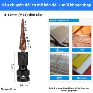 DAIENGONGJU | Mũi Khoan Tháp Bậc Hình Nón Cứng Cao cho Gỗ và Kim Loại