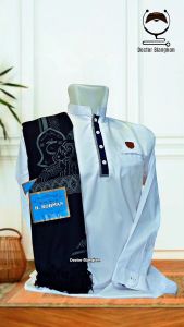 Sorban Kashmiri Tebal Khusus Hitam Batik | Sorban Rida Premium Panjang Oleh-Oleh Haji Umroh