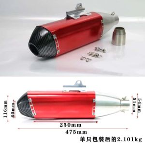 51mm Inlet Motorcycle FMF 4T Exhaust Muffler with Mount Bracket Universal Fit for KTM 450 EXC WR450 RC390 CRF150F CRF230F