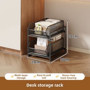 WUBUWEI | Desk Under Storage Shelf Desk Drawer Book File Organizer
