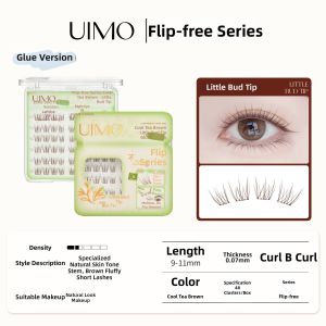 UIMO | No Adhesive False Lashes Natural Curl Large Plus