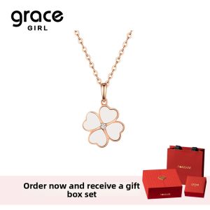 Grace Girl | Diamond Four-leaf Clover Necklace