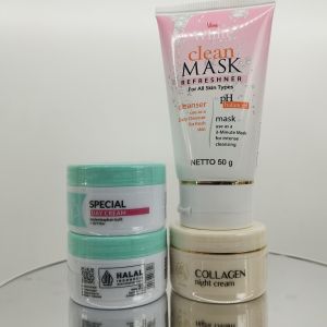 Viva paket Clean Mask dan Krim Day Night + Sunscreen