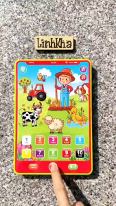 Đồ chơi Máy tính bảng mini - Bé làm quen với nông trại (đồ chơi nhựa mô phỏng - chưa có pin) DK81323