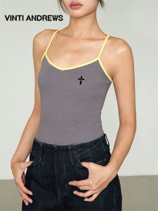 Colorful V-Neck Slim Fit Tank Top Sleeveless Knitwear