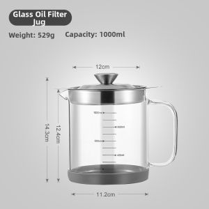 lissa | High Temperature Resistant Oil Strainer Glass Pot