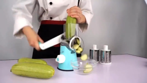 3 In 1 Manual Vegetable Cutter Multifunctional Round Mandoline Slicer Vegetable Spiralizer