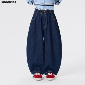 Moonkids | Quần Jeans Chân Rộng Thiết Kế Mới Cho Bé Gái Thu