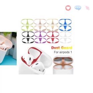 1/2pcs Dust Guard Ultra Thin Skin Protective Cover Metal Film Sticker Iron Shavings Shell Dust Guard For AirPods 1 Earphones
