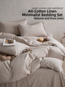Kiss Dear | New All-Season Cotton and Linen Crinkled Fabric Bedding Set Four-Piece