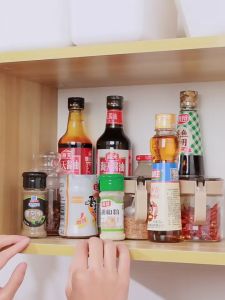 Spin Round Shelf 360 Rotating Rack With Seasoning Box Storage Rack Condiments Tools Container Non-Slip Tray Kitchenware