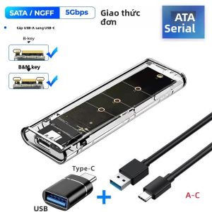 USB3.1 Loại C M.2 SATA NGFF SSD Vỏ Bộ Chuyển Đổi Ổ Cứng Thể Rắn Gắn Ngoài 5Gbps Cho SSD 2280/2260/2242/2230 - Không Cần Dụng Cụ