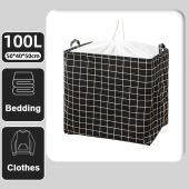 กระเป๋าเก็บของ 100L กระเป๋าใส่เสื้อผ้า กระสอบเก็บผ้านวมพับได้ กระเป๋าเก็บของโอนกันขนาด 100L บรรจุภัณฑ์เสื้อผ้า ถุงเก็บผ้าห่ม กระเป๋าเก็บของแบบใส่ด้วยรายละเอียดตั้ง