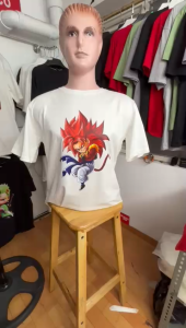 Kaos Pria Model Terkini Trending Motif 3D Bahan katun 24s Super Saiya Merah H0520