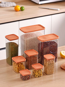 Food Grade Transparent Plastic Storage Container Sealed Kitchen Organizer for Dry Goods Snacks Tea Storage Box by Aunt XiaoKe