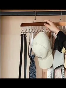 CSR 8-Hook solid wood sling hanger multifunctional underwear stockings tie vest storage clothes hanger