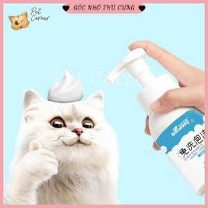Sữa tắm khô cho chó mèo Borammy dạng bọt giúp khử mùi diệt khuẩn và dưỡng lông (400ml)