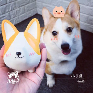Little B Corgi Pig Toy Shy Short Legged Thickened Latex Toy Vocalizing Plushie Dog Toy Cute Pig Corgi Sound Making Toy