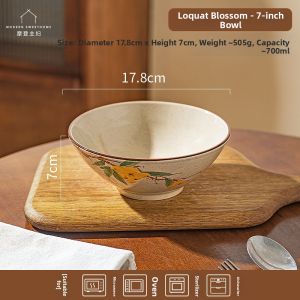MODERN SWEETHOME | Glaze Underneath Colored Large Noodle Bowl