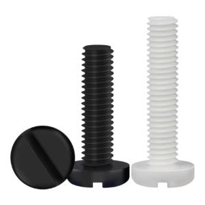 JINJUNTAI | PA66 Nylon Plastic Round Head Slotted Screw Bolts