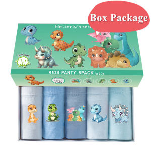 5-Piece Boy Cotton Underwear AI Cartoon Tralalero Tralala Tung Tung Sahur Boys Briefs Dinosaur Print Children Triangle Underwear