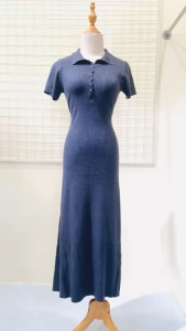 Váy Len Cộc Tay Dáng Dài Mềm Mịn Co Giãn Nhiều