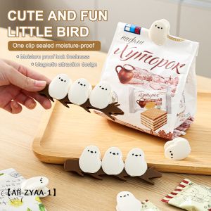 【A】Little Bird Magnetic Sealing Clip Moisture-Proof Fresh-Keeping Food Bag Clip Multifunctional Refrigerator Decor