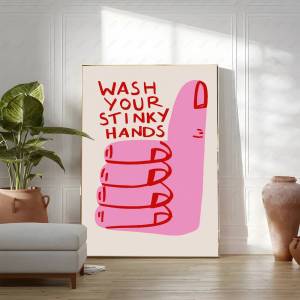 Bandai | Colorful Humorous House Slogan Mental Quotes Illustration Nordic Poster Canvas Painting Wall Art Pictures Home Bathroom Decor