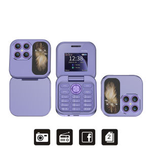 SERVO | SERVO I17 PRO Mini Foldable Mobile Phone 1.77" Screen Dual SIM Magic Voice FM Radio Speed Dial Audio Playback Unlocked Cellphone