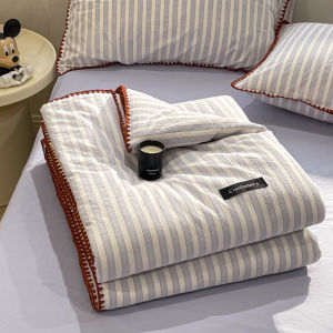 Kiss Dear | Cotton Soft Stripe Quilt for Air Conditioning Use