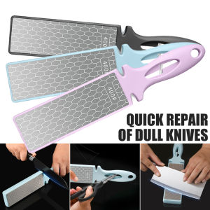 TX[Hot Sell]5-in-1 Emery Knife Sharpener 400 1000 Grit Handheld Double-Sided Knife Sharpning Stone Scissors Sharpener Kitchen Accessories