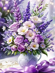 Diamond Art Painting Kits Crafts Flower Peony New Vase Bouquet Cozy Home Decor Mosaic Embroidery Cross Stitch Christmas Toy Gift