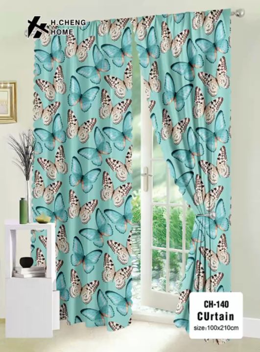 Goodluck 2023 NewDesign Curtain window Butterfly kurtina 80x140cm