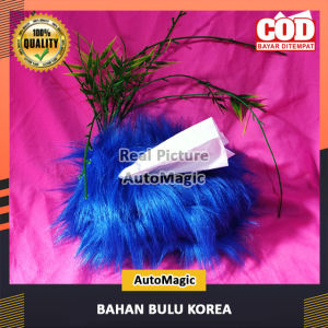 Sarung Kotak Tisu - Bulu Korea Import Original - Tempat Tisu Cantik | Tempat Tisu Unik | Cover Tisu Motif [Biru] [Bisa COD]
