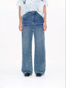 JNXS | Heavyweight Washed Cats Whiskers Distressed Straight Jeans