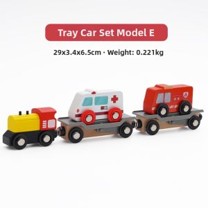 Simulated Inertial Push Wooden Train Toy