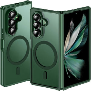 Magnetic Phone Case for Samsung Galaxy Z Fold 8 Ultra 7 6 Wireless Charging Case Translucent Slim Rugged Cover with Magnet