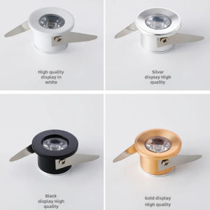 3W Miniature Led Recessed Ceiling Spotlight Silver/Black/White/Gold Color For Ceiling Cabinet Closet